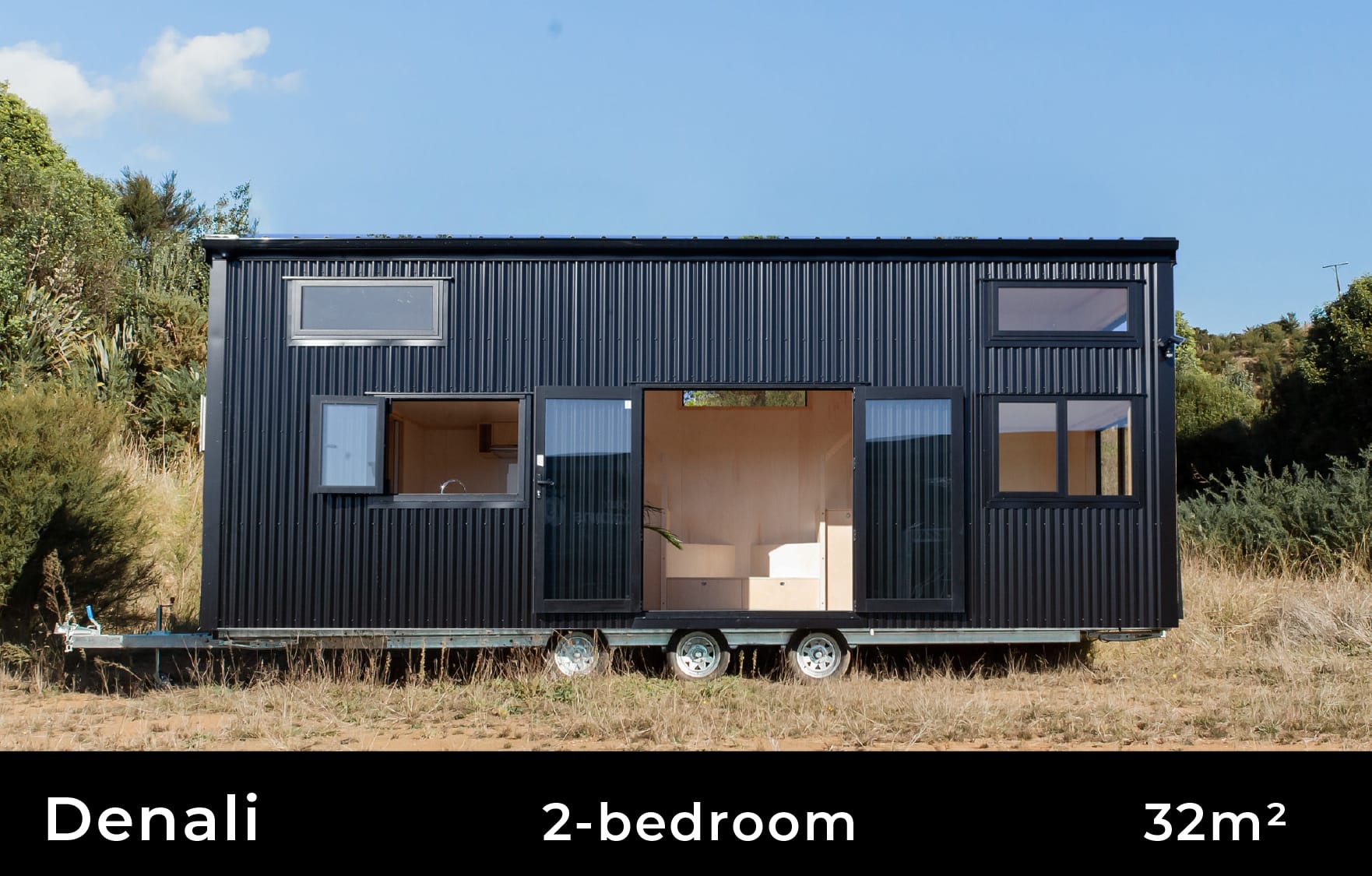 The Denali Two Bedroom Tiny Home with Mezzanines by Fox Cabins, Raglan