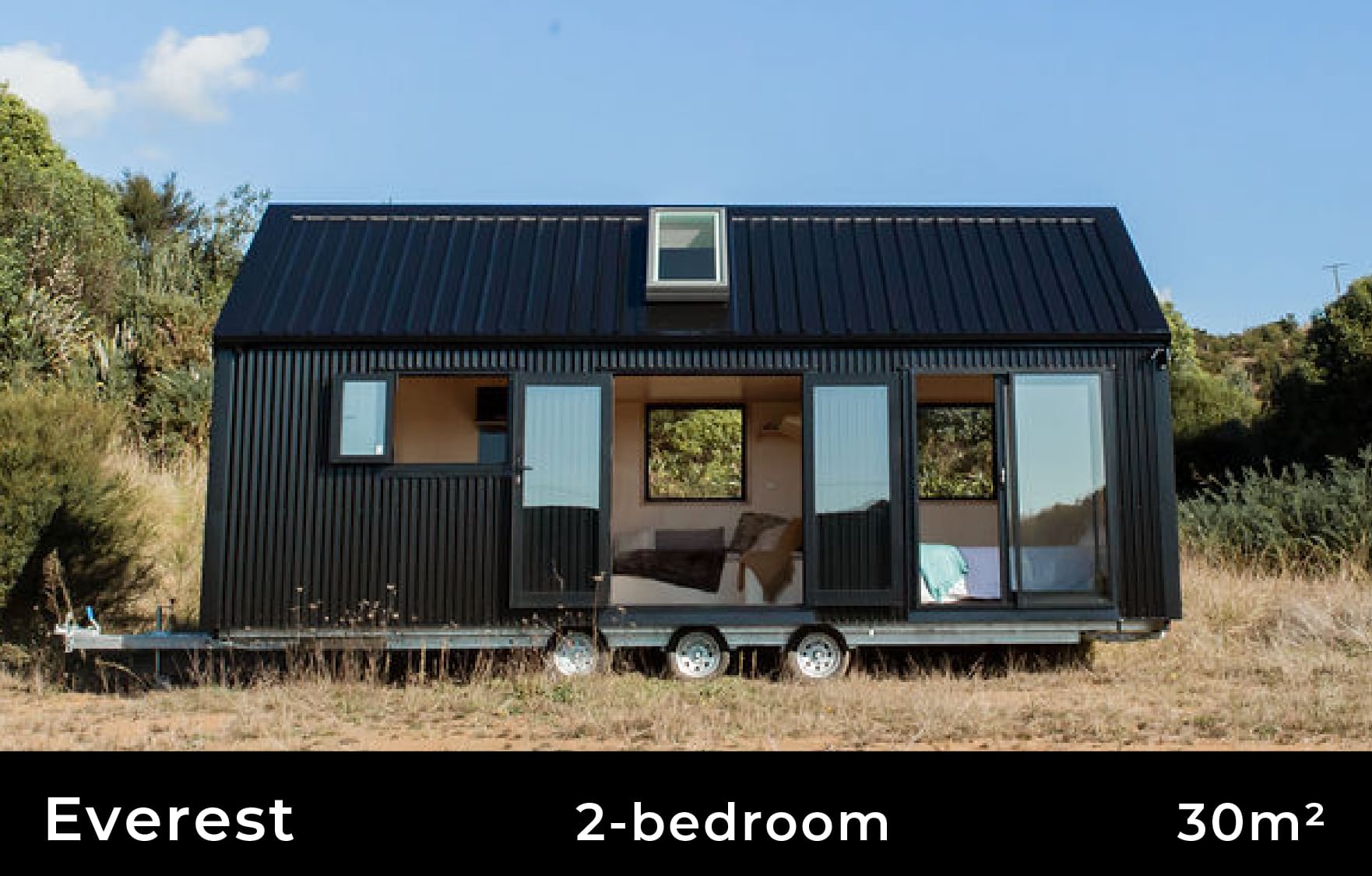 The Everest Tiny Home with mezzanine by Fox Cabins
