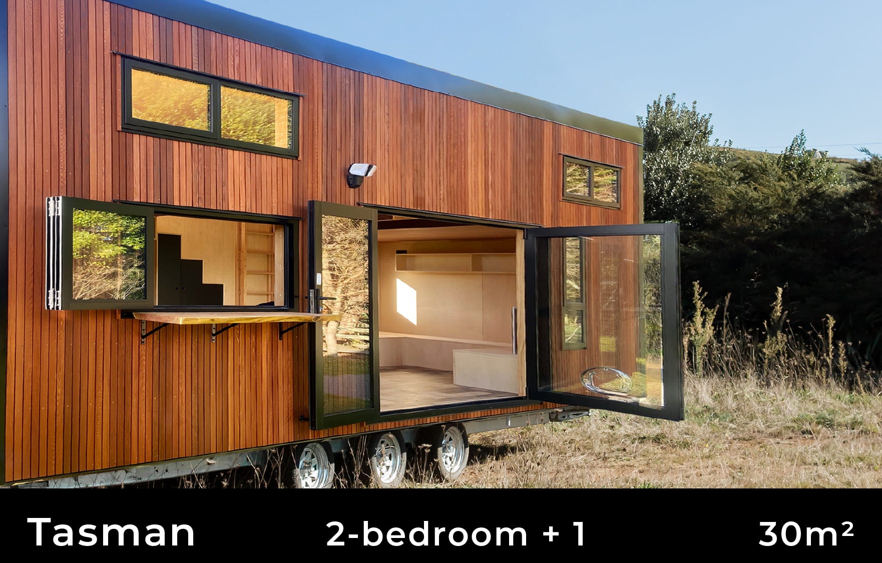 The Tasman Two Bedroom Tiny Home by Fox Cabins Raglan