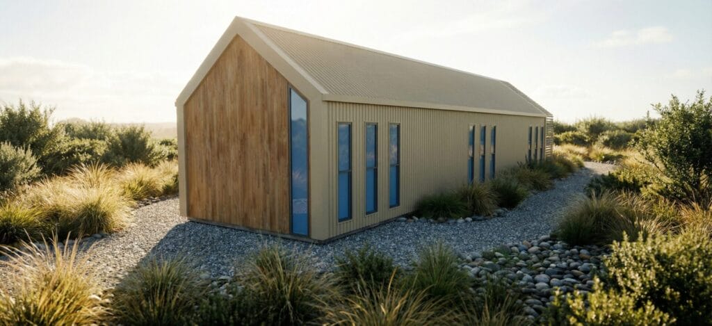 Consented Everest By Fox Cabins, Render, Transportable home & bach from 50m2 up to 100m2, 1 bedroom, 2 bedroom and 3 bedroom available